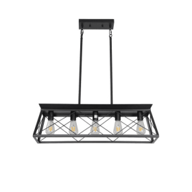 Metal Rustic Chandelier Island Lamp
