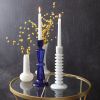 Cobalt Blue Glass Taper Candle Holder