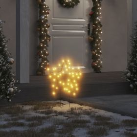 Christmas Light Decorations with Spikes 3 pcs Star 50 LEDs 11.4"
