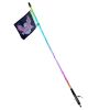 VEVOR 1 PC 5 FT Whip Light, APP & RF Remote Control Led Whip Light, Waterproof 360¬∞Spiral RGB Chasing Lighted Whips with 2 Flags, for UTVs, ATVs