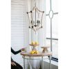 4 - Light Wood Chandelier, Hanging Light Fixture with Adjustable Chain