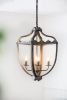 Hanging 4  Light Metal Chandelier