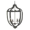 Hanging 4  Light Metal Chandelier