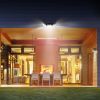 Solar Wall Lamp 74 LEDs 3 Adjustable Head Motion Sensor Flood Light IP65 Waterproof Security Light Outdoor