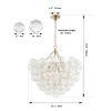 27.5-Inch Gold Pendant Light Chandelier with Threaded Clear Glass Globe Shade
