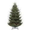 HOMCOM 9 ft Prelit Christmas Tree, Nordic Pine Artificial Christmas Tree with 300 Dual Color LED Lights and 1939 Branch Tips