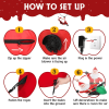 6 FT Lighted Christmas Inflatable Decoration, Inflatable Santa Claus With Large Gift Bag