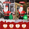 6 FT Lighted Christmas Inflatable Decoration, Inflatable Santa Claus With Large Gift Bag