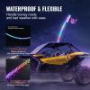 VEVOR 1 PC 4 FT Whip Light, APP & RF Remote Control Led Whip Light, Waterproof 360¬∞ Spiral RGB Chasing Lighted Whips with 2 Flags, for UTVs, ATVs
