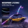 VEVOR 1 PC 5 FT Whip Light, APP & RF Remote Control Led Whip Light, Waterproof 360¬∞Spiral RGB Chasing Lighted Whips with 2 Flags, for UTVs, ATVs