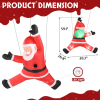 4.9 FT Lighted Christmas Inflatable Decoration, Inflatable Hanging Santa Claus With Gift Bag