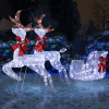 3-Piece Lighted Set Of 2 Reindeer & Sleigh