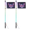 VEVOR 2 PCS 4 FT Whip Light with Spring Base, Led Whip Light with APP & Remote Control, Waterproof 360¬∞ Spiral RGB Chasing Lighted Whips with 2 Flags