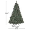 9' Cashmere and Snow Bristle Mixed Tree with 105 Pine Cones and 1200Clear Lights-UL,2317tips,Dia:69
