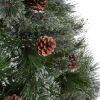 9' Cashmere and Snow Bristle Mixed Tree with 105 Pine Cones and 1200Clear Lights-UL,2317tips,Dia:69