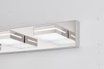 Modern Chrome LED Vanity Light, 5-Lights Wall Sconce for Bathroom and Mirror, Sleek Minimalist Design, Energy-Efficient, Easy to Install