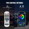 VEVOR 1 PC 5 FT Whip Light, APP & RF Remote Control Led Whip Light, Waterproof 360¬∞Spiral RGB Chasing Lighted Whips with 2 Flags, for UTVs, ATVs