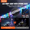 VEVOR 1 PC 3 FT Whip Light with Spring Base, Led Whip Light with APP & Remote Control, Waterproof 360¬∞ Spiral RGB Chasing Lighted Whip with 2 Flags