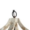 4 - Light Wood Chandelier, Hanging Light Fixture with Adjustable Chain