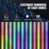 VEVOR 2 PCS 4 FT Whip Light with Spring Base, Led Whip Light with APP & Remote Control, Waterproof 360¬∞ Spiral RGB Chasing Lighted Whips with 2 Flags