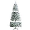 VEVOR Christmas Tree 7.5ft Prelit Flocked Xmas Tree with 550 LED Lights 1346 Tip