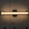 LED 24 Inch 14w 5CCT Dimming Wall Light, Iron Aluminum Acrylic Wall-Mounted Lighting Fixtures, Matte Black Bathroom Vanity Light Over Mirror