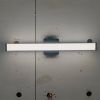 LED 24 Inch 14w 5CCT Dimming Wall Light, Iron Aluminum Acrylic Wall-Mounted Lighting Fixtures, Matte Black Bathroom Vanity Light Over Mirror