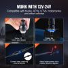 VEVOR 1 PC 4 FT Whip Light, APP & RF Remote Control Led Whip Light, Waterproof 360¬∞ Spiral RGB Chasing Lighted Whips with 2 Flags, for UTVs, ATVs