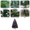 6FT PVC Festive Atmosphere Christmas Tree with 976 Branch Tips, 330 LED Lights and 11 Functions