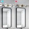 Modern Minimalist Bathroom Vanity Light, LED 6 Bulb Acrylic Shades, Wall Mounted Decorative Lighting Fixture
