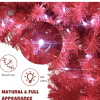 6FT Hinged Fir Artificial Fir Bent Top Christmas Tree, Xmas Tree Bendable Santa Hat Style Christmas Tree Holiday Decoration,1250 Branch Tips