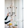 4 - Light Wood Chandelier, Hanging Light Fixture with Adjustable Chain