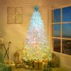 6ft Artificial Christmas Tree with 300 LED Lights and 600 Bendable Branches,Christmas Tree Holiday Decoration