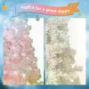 6ft Artificial Christmas Tree with 300 LED Lights and 600 Bendable Branches,Christmas Tree Holiday Decoration