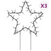 Christmas Light Decorations with Spikes 3 pcs Star 50 LEDs 11.4"