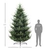 HOMCOM 9 ft Prelit Christmas Tree, Nordic Pine Artificial Christmas Tree with 300 Dual Color LED Lights and 1939 Branch Tips