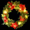Christmas Wreath with LED Lights Green 23.6" PVC