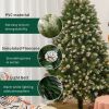 6FT Snow-Frosted Christmas Tree with Pine Cones and 400 Warm White LED Lights