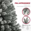 HOMCOM 9 ft Pre-Lit Pencil Christmas Tree, Artificial Christmas Tree with 310 Dual Color LED Lights and 895 Branch Tips
