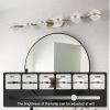 Modern Minimalist Bathroom Vanity Light, LED 6 Bulb Acrylic Shades, Wall Mounted Decorative Lighting Fixture