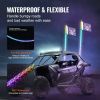 VEVOR 2 PCS 5 FT Whip Light, APP & RF Remote Control Led Whip Light, Waterproof 360¬∞ Spiral RGB Chasing Lighted Whips with 4 Flags, for UTVs, ATVs