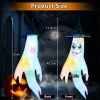4Pcs Halloween Ghosts With Witch Hats Windsocks Hanging Decoration With Colorful LED Light Outdoor Flag Wind Socks Halloween Party Decoration For Yard