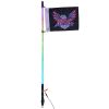 VEVOR 1 PC 3 FT Whip Light with Spring Base, Led Whip Light with APP & Remote Control, Waterproof 360¬∞ Spiral RGB Chasing Lighted Whip with 2 Flags
