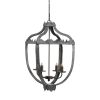 Hanging 4  Light Metal Chandelier