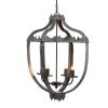 Hanging 4  Light Metal Chandelier