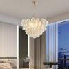 27.5-Inch Gold Pendant Light Chandelier with Threaded Clear Glass Globe Shade