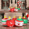 6.9 FT Lighted Christmas Inflatable Decoration, Inflatable Five Christmas Balls