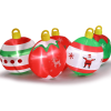 6.9 FT Lighted Christmas Inflatable Decoration, Inflatable Five Christmas Balls