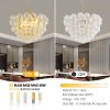 27.5-Inch Gold Pendant Light Chandelier with Threaded Clear Glass Globe Shade