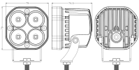 40W-led concentrating elliptical working light tractor, Harvester GM Hummer, Engineering vehicle Wrangler
